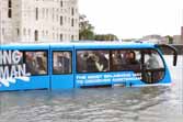 Amsterdam Splash Bus Drives Into Canals