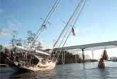 How To Get An 80ft Mast Under A 65ft Bridge