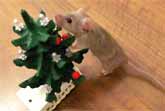 Mouse Decorates Christmas Tree