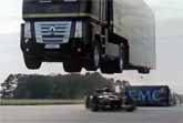 Semi-Truck Jump Over A Formula 1 Car - Epic World Record