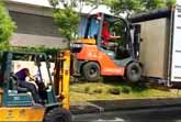 Two Forklifts And A Truck In Taiwan
